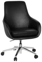 Drehstuhl Bareno Schwarz ca. 65x104x54cm