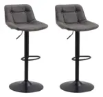 m&ouml;max Barhocker-Set Ezra ca. 49x87 cm 2er-Set Anthrazit