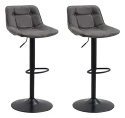 Barhocker-Set Ezra ca. 49x87 cm 2er-Set Anthrazit