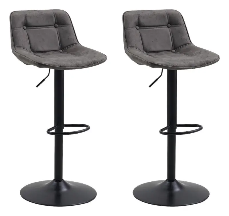 Barhocker-Set Ezra ca. 49x87 cm 2er-Set Anthrazit