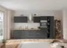 K&uuml;chenzeile Meran mit Ger&auml;ten ca. 360 cm Grau/Eiche Dekor