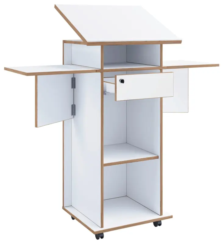 Stehpult Salia Honigeiche/Wei&szlig;