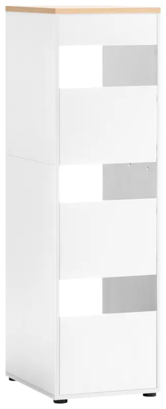 Mehrzweckschrank Solea Wei&szlig;/Eiche