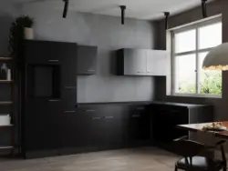 Eckk&uuml;che Oliver o. Ger&auml;te ca. 310x172cm Grau/Schwarz