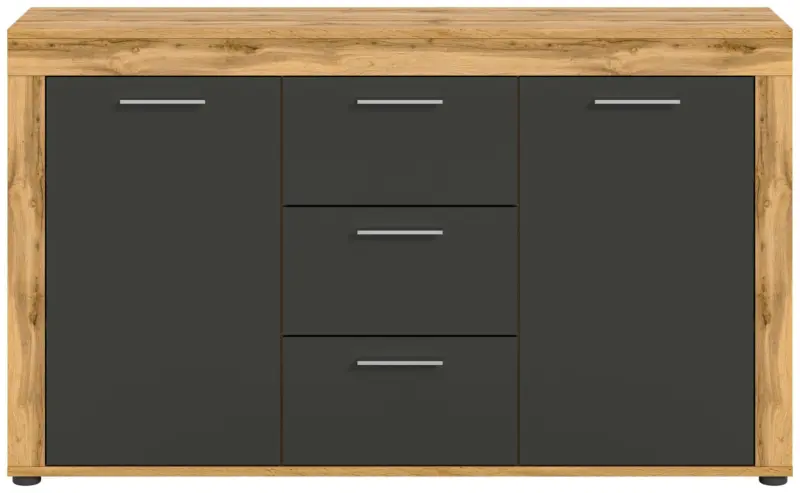 Sideboard Jam ca. 125x80x35 cm Eiche/Grau