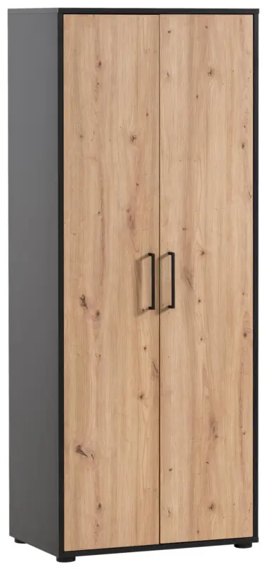 Aktenschrank Aino H650 2T Schwarz/Eiche Artisan