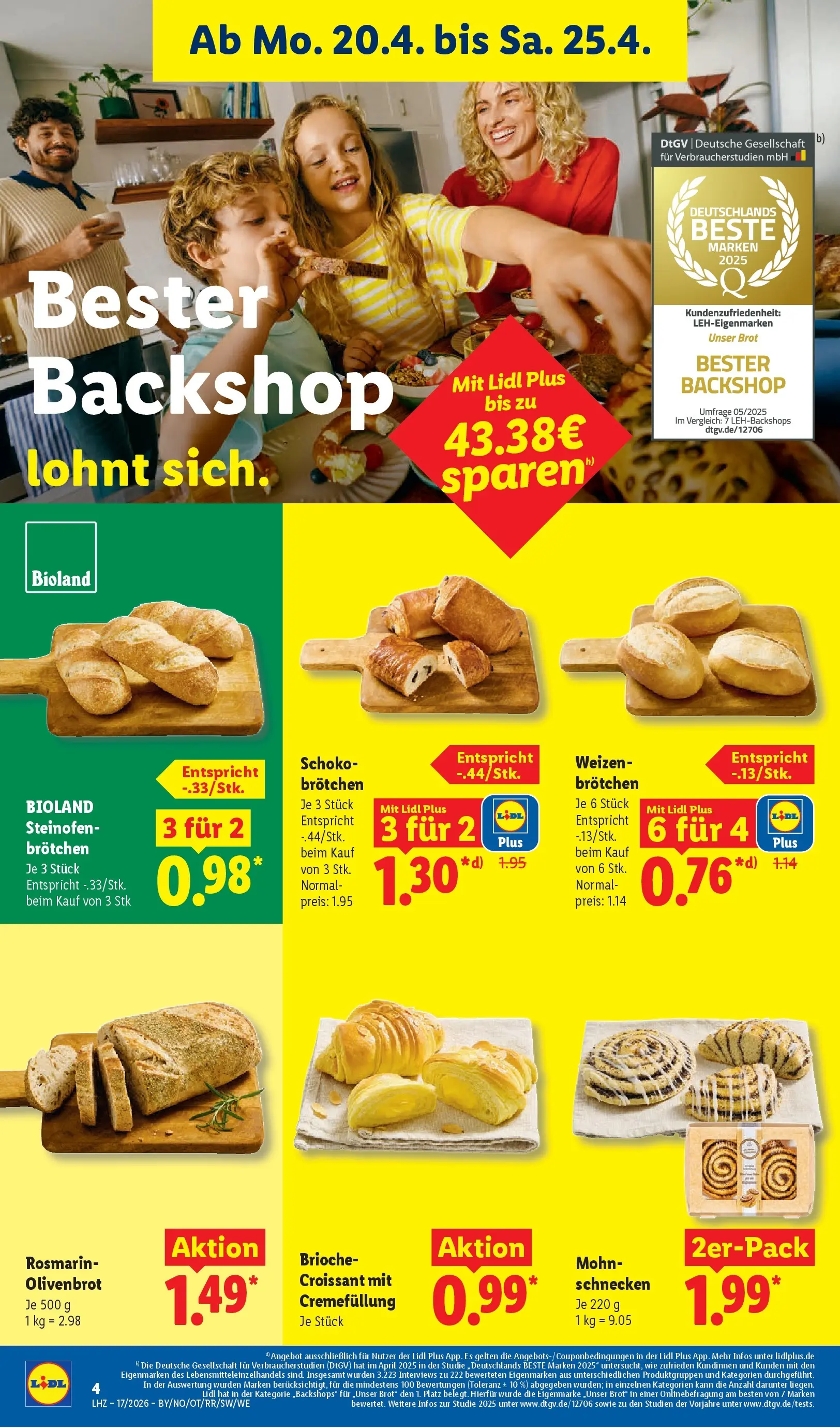 Lidl Prospekt Zülpich (ab 19.04.2026) zum Blättern » Angebote | Seite: 6 | Produkte: Croissant, Brot