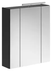 Spiegelschrank Linus mit LED ca. 60x71x19 cm Schwarz