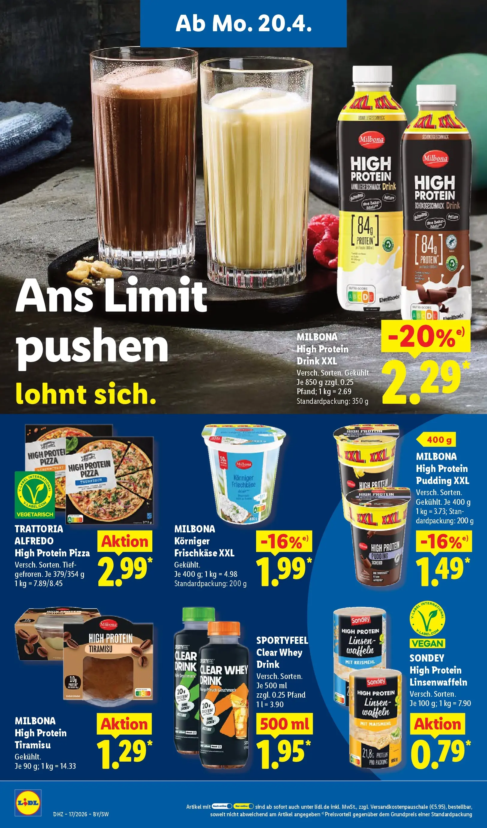Lidl Prospekt Hof-innenstadt (ab 19.04.2026) zum Blättern » Angebote | Seite: 20 | Produkte: Thunfisch, Pudding, Zucker, Pizza