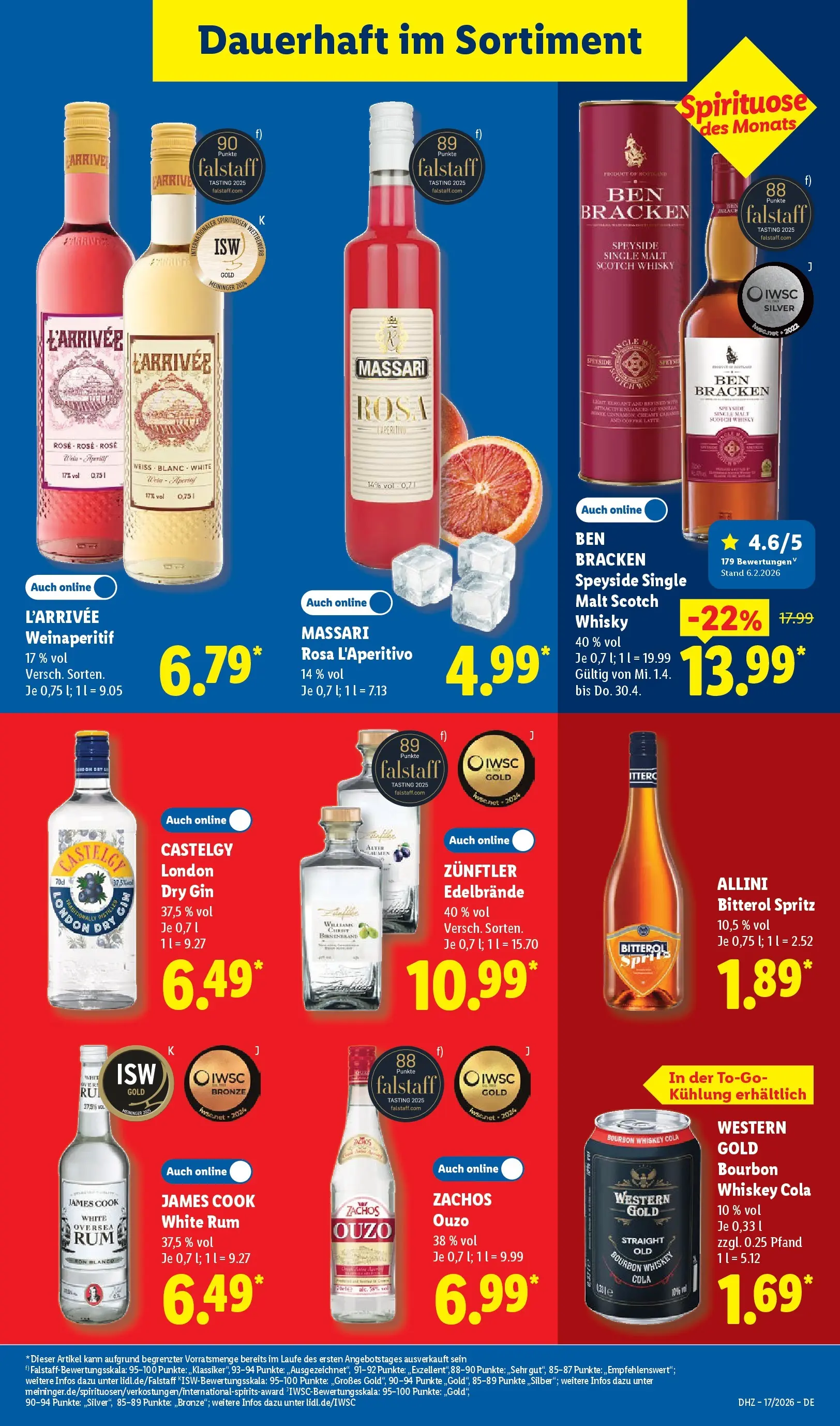Lidl Prospekt Zülpich (ab 19.04.2026) zum Blättern » Angebote | Seite: 27 | Produkte: Whisky, Ouzo, Bourbon, Whiskey