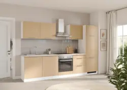 K&uuml;chenleerblock Glasgow o. Ger&auml;te Wei&szlig;/Eichefarben