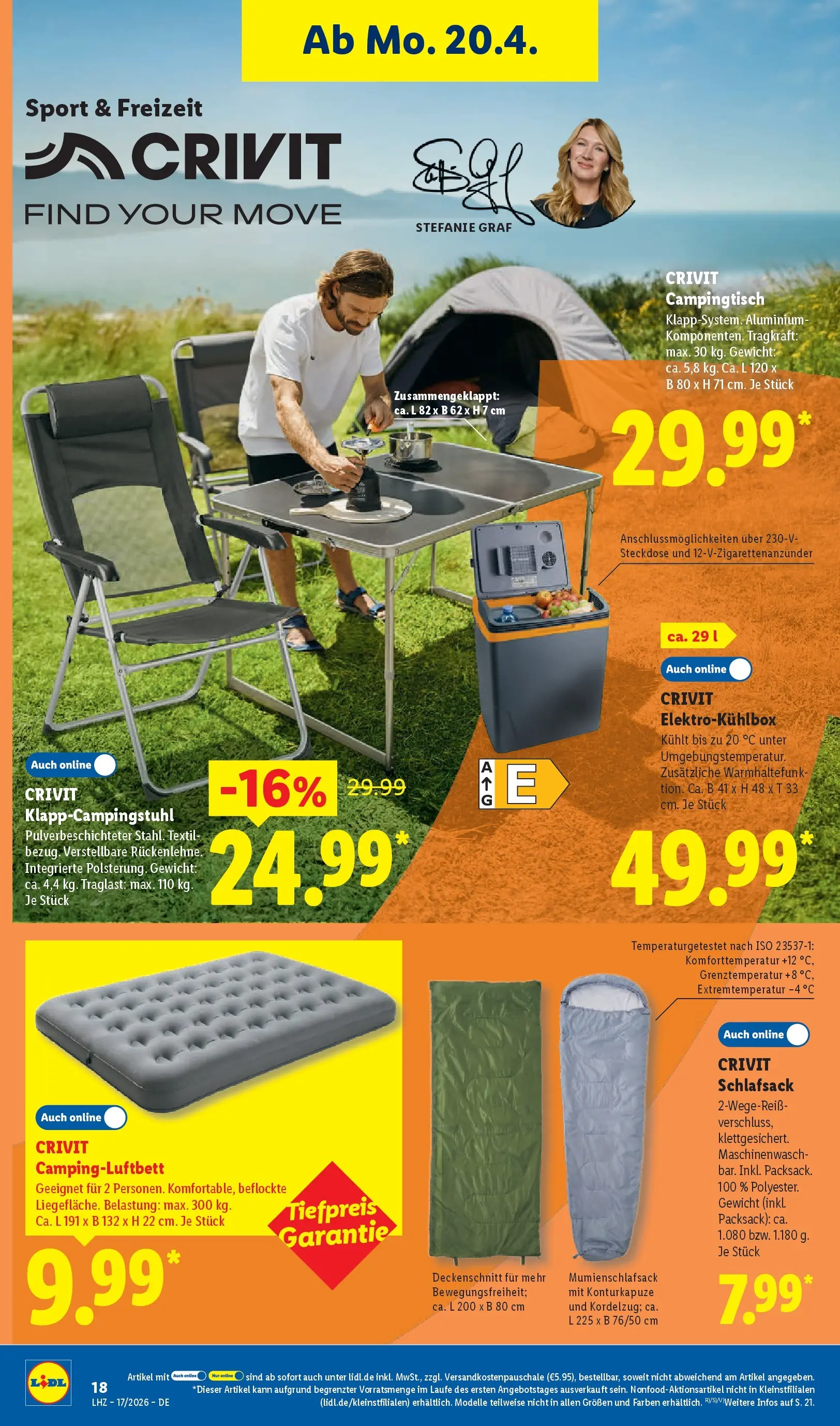 Lidl Prospekt Zülpich (ab 19.04.2026) zum Blättern » Angebote | Seite: 30 | Produkte: Gewicht, Steckdose, Schlafsack