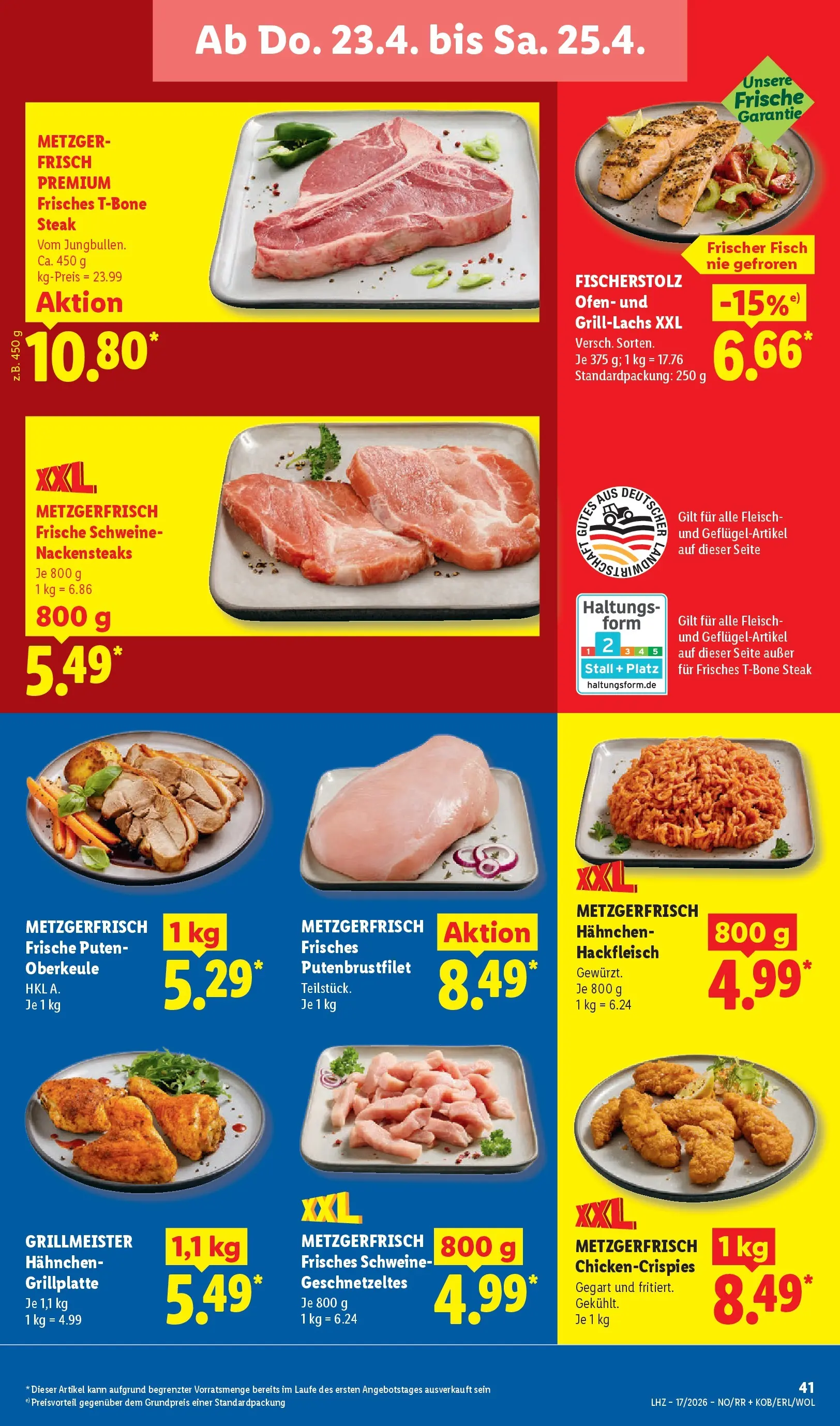 Lidl Prospekt Zülpich (ab 19.04.2026) zum Blättern » Angebote | Seite: 61 | Produkte: Ofen, Steak, Fleisch, Hackfleisch