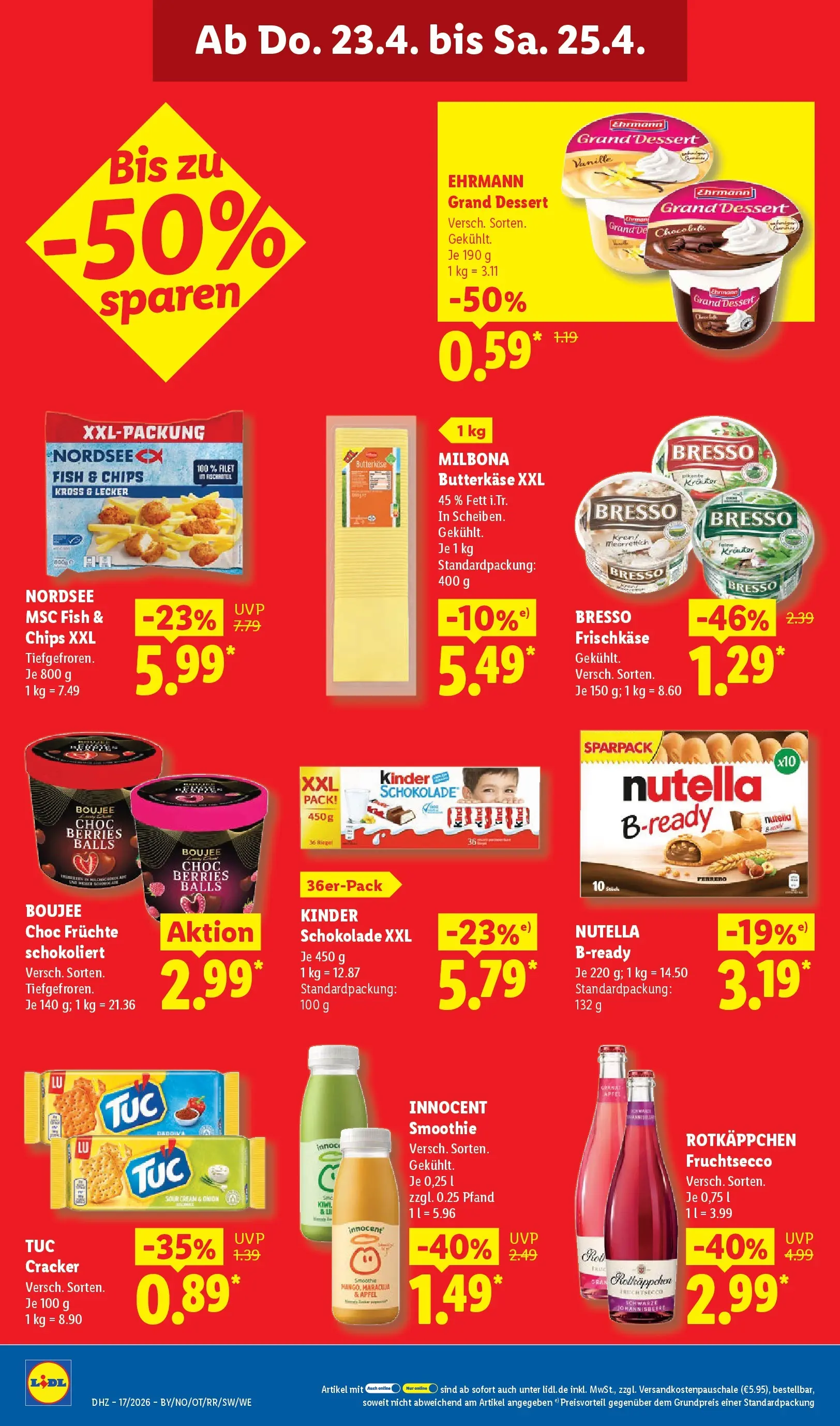 Lidl Prospekt Zülpich (ab 19.04.2026) zum Blättern » Angebote | Seite: 64 | Produkte: Schokolade, Nutella, Fruchtsecco, Chips