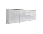 M&ouml;belix Sideboard Mailand Set 6 Wei&szlig;/Eiche