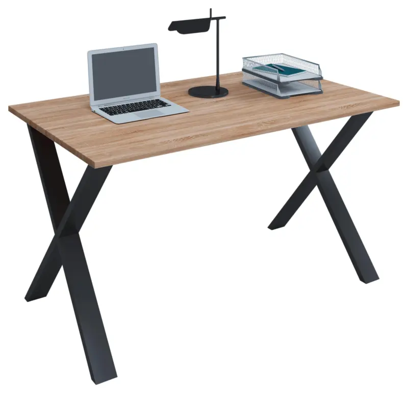 Schreibtisch Lona Schwarz/Eichefarben
