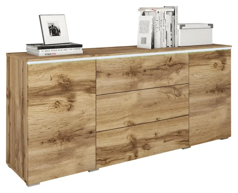 Sideboard Vera mit LED Eiche Wotan