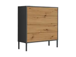 Kommode Mailand Typ 3 Anthrazit/Eiche Artisan