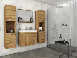 Badm&ouml;bel-Set 5-tlg. Montreal XL ca. 120 cm Eiche Wotan