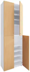 Schuhschrank LONA Wei&szlig;, Buche ca.70x220x40 cm