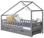 m&ouml;max Hausbett Lou ca. 100x200 cm Holz Hellgrau