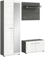 m&ouml;max Garderobe Salsa 3-tlg. ca. 155x192x37 cm Wei&szlig;/Rauchs.
