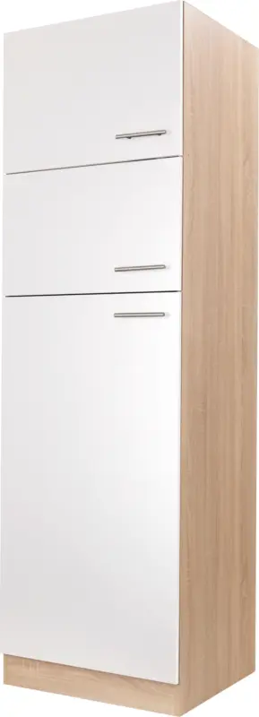 Ger&auml;teumbauschrank MERLE Wei&szlig;/Eichefarben