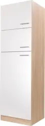 Ger&auml;teumbauschrank MERLE Wei&szlig;/Eichefarben