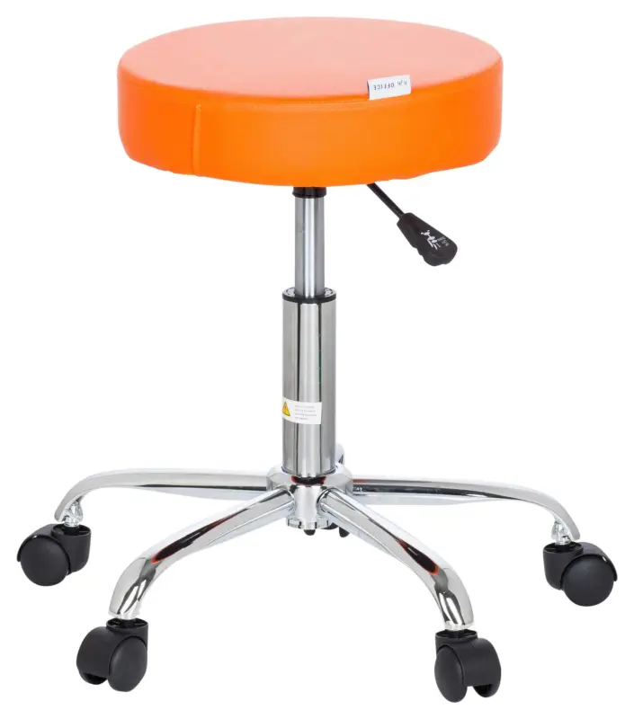 B&uuml;rohocker Operator II Orange/Chromfarben
