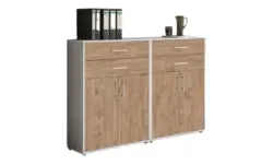 Aktenschrank Office Edition Sw Set 17 Grau/Eichefarben