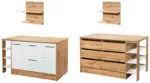 M&ouml;belix K&uuml;cheninsel Hilde ca. 150x90x90cm Wildeiche/Wei&szlig;