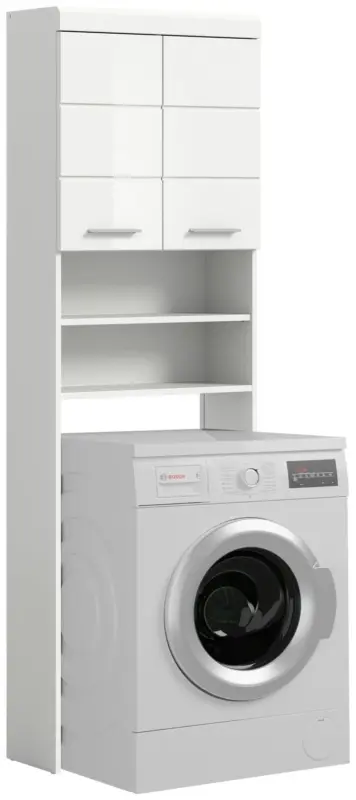 Waschmaschinenschrank SCOUT Wei&szlig;/Hochglanz ca.63x191x24cm