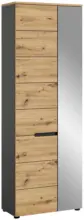 m&ouml;max Garderobenschrank Canu ca. 65x190x37cm Eiche Dekor,Grau