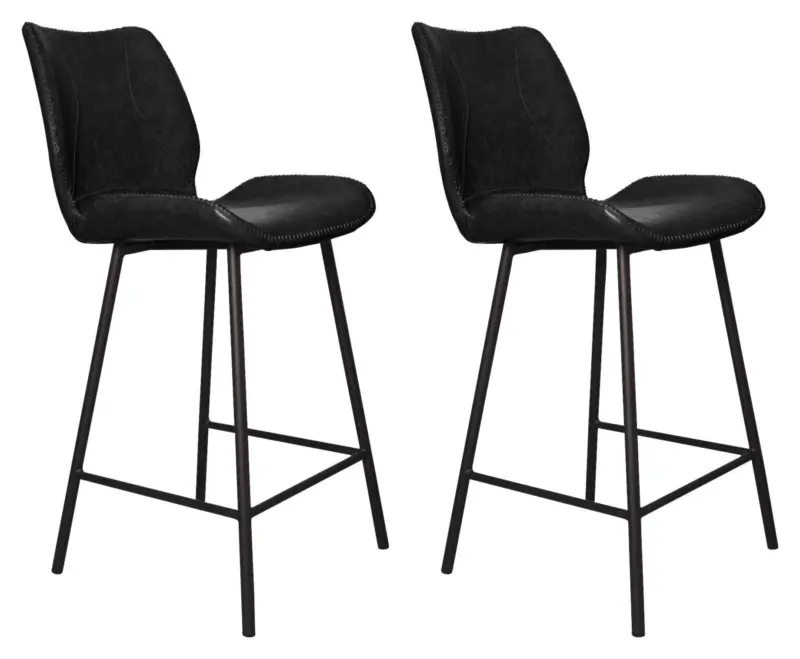 Barhocker-Set Barron 2er-Set ca. 47x99 cm Schwarz