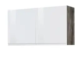 K&uuml;chenoberschrank "Cardiff" Wei&szlig;/Eiche