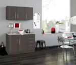 m&ouml;max Minik&uuml;che Toronto B: ca. 120cm Graphit/Grau