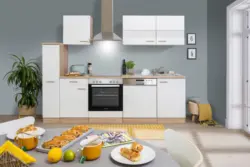 K&uuml;chenblock Merle mit Ger&auml;ten ca. 250 cm Wei&szlig;