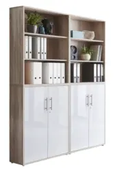 Aktenschrank Office Edition Sw Set 11 Sonoma Eiche/Wei&szlig;