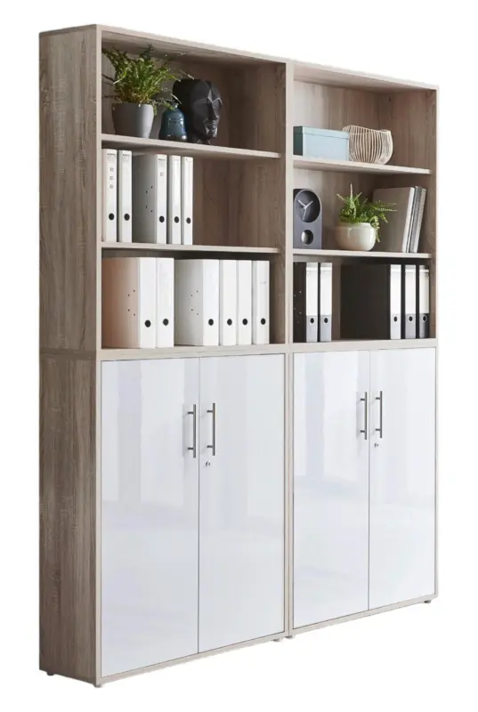 Aktenschrank Office Edition Sw Set 11 Sonoma Eiche/Wei&szlig;