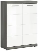 m&ouml;max Schuhschrank Scout ca. 90x120x37 cm Wei&szlig;/Grau