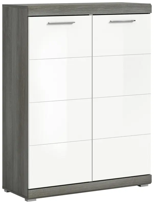 Schuhschrank Scout ca. 90x120x37 cm Wei&szlig;/Grau