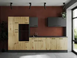 K&uuml;chenleerblock Oliver o. Ger&auml;te Grau/Eiche