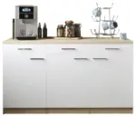 m&ouml;max K&uuml;chenunterschrank Merle Wei&szlig;/Eichefarben