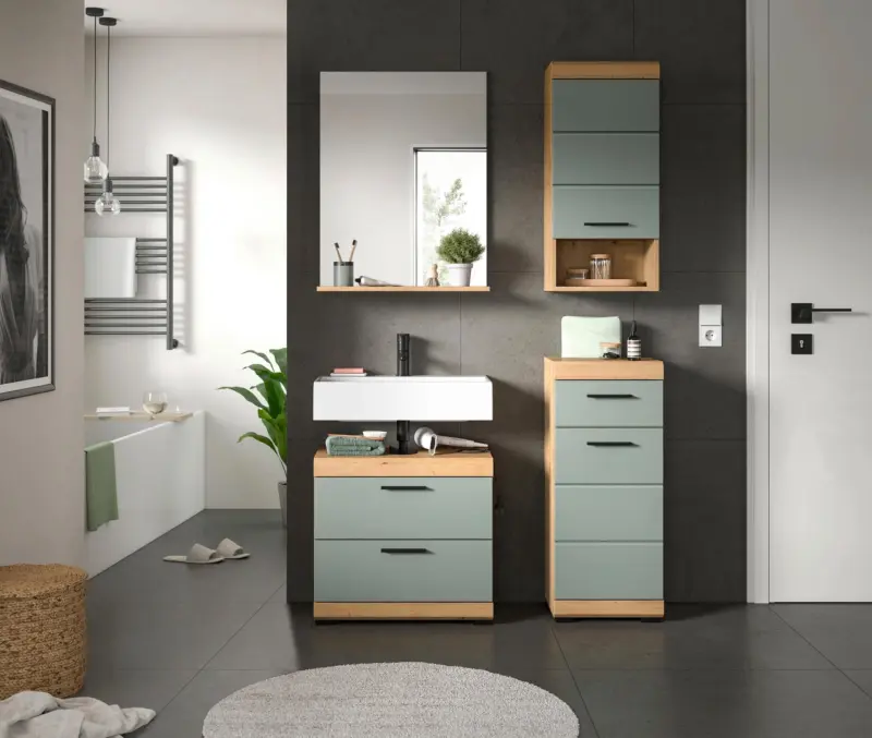 Badezimmer Scout 4-tlg. ca. 134 cm Salbeigr&uuml;n