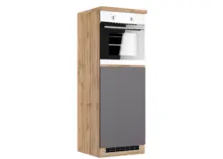 Ger&auml;teumbauschrank Turin ca. 60x166 cm Grau/Eiche