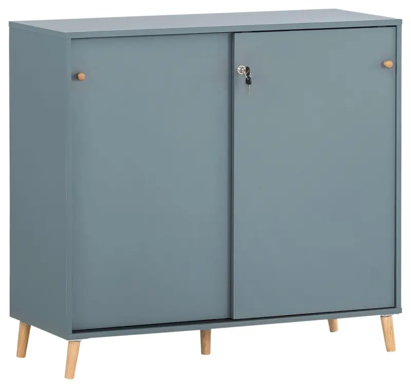 Aktenschrank Serie 500 Blau ca. 100,1x92,6x41cm