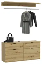 m&ouml;max Dornbirn - Ihr Trendm&ouml;belhaus in Dornbirn Garderobe Projekt X 32-teilig ca.121x61x34cm Eichefarben