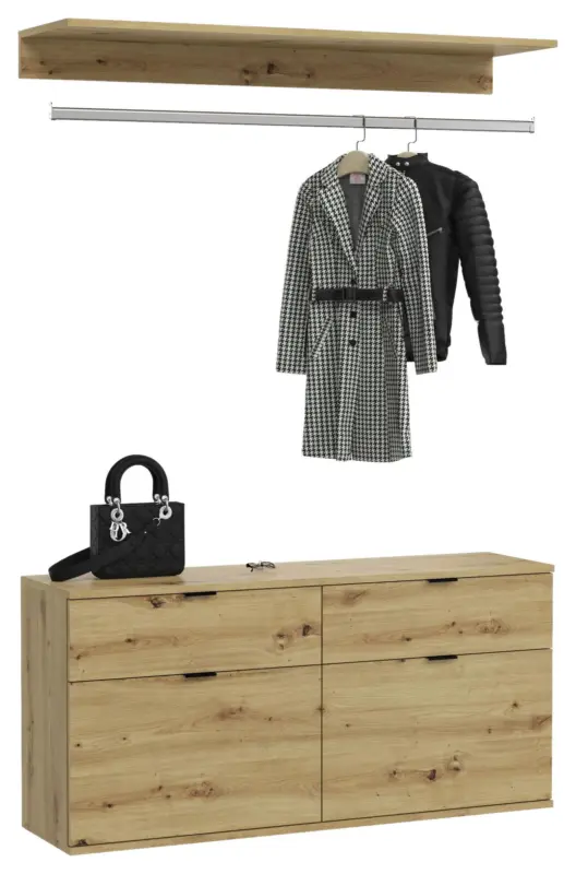 Garderobe Projekt X 32-teilig ca.121x61x34cm Eichefarben