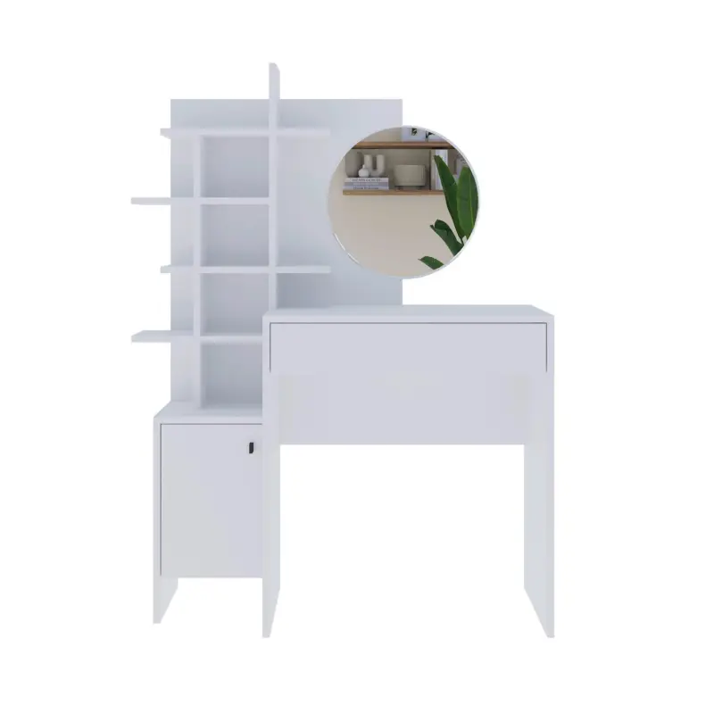 Schminktisch Mup m. Spiegel ca. 105x151 cm Wei&szlig;
