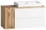 m&ouml;max Waschtischkombi Varese ca. 105x65,5x47 cm Eiche/Wei&szlig;